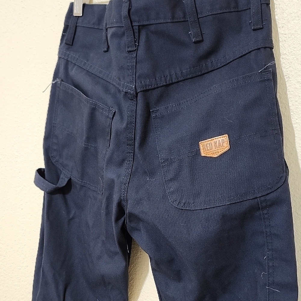 Blue Cargo Pants with Straight Leg Design - Picture 7 of 9
